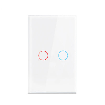 Touch Switch EU US LED Crystal Glass Panel Wall Lamp Light Switch 1/2/3 Gang AC100-240V LED Sensor Switches Interruttore