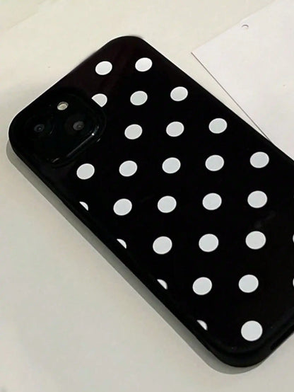 ins Polka Dot Printed Stylish TPU Anti-drop Phone Case Suitable for iPhone 11/12/13/14/15/ 16 Pro Max Phone Case