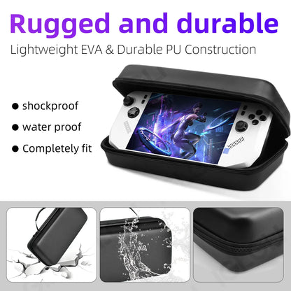 3 in 1 Accessory Kit for MSI Claw A8 BZ2EM Protective Case with Screen Protector Glass and Carrying Bag Travel Storage Cover