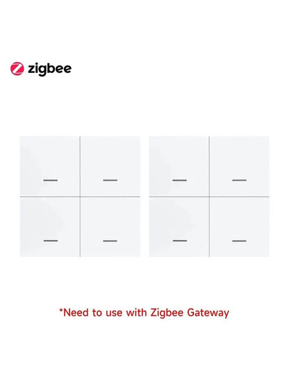 Tuya Zigbee Wireless Scene Switch 4 Gang Smart Push Button Automation Scenario Controller Smart Life Intelligent Linkage Alexa