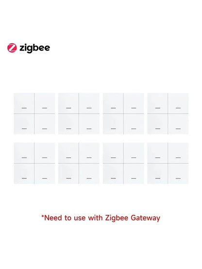 Tuya Zigbee Wireless Scene Switch 4 Gang Smart Push Button Automation Scenario Controller Smart Life Intelligent Linkage Alexa