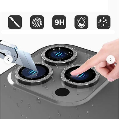 2-3Pcs Camera Lens Protector For iPhone 11 12 13 14 15 16 17 Pro Max 16E Mini Air 14 15 16 plus Diamond Metal Protective Glass