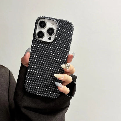 Luxury Carbon Fiber Business Plastic Phone Case For iPhone 17 16 15 14 13 12 Pro Max 11 Ultra-Thin Cool Armor Shockproof Cover