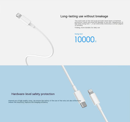 Xiaomi 20W PD USB Type C to Lighting Fast Charger Cable For Apple iPhone 14 13 12 11 Pro Max X XR 8 7 Plus iPad Data Sync Line