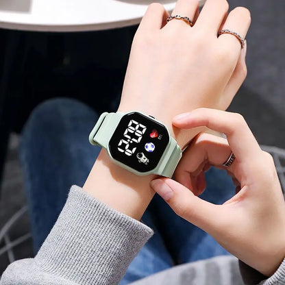 Kids Watch Sport LED Digital Watches Football Silicone Strap Waterproof Electronic Wristwatch for Children Boys Girls Gifts