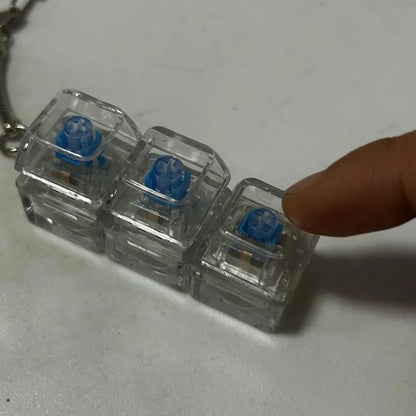 3/4 Keys Finger Keyboard Keycap Stress Relief Fidget Keychain Anti-Stress Toy Key Button For Men And Women