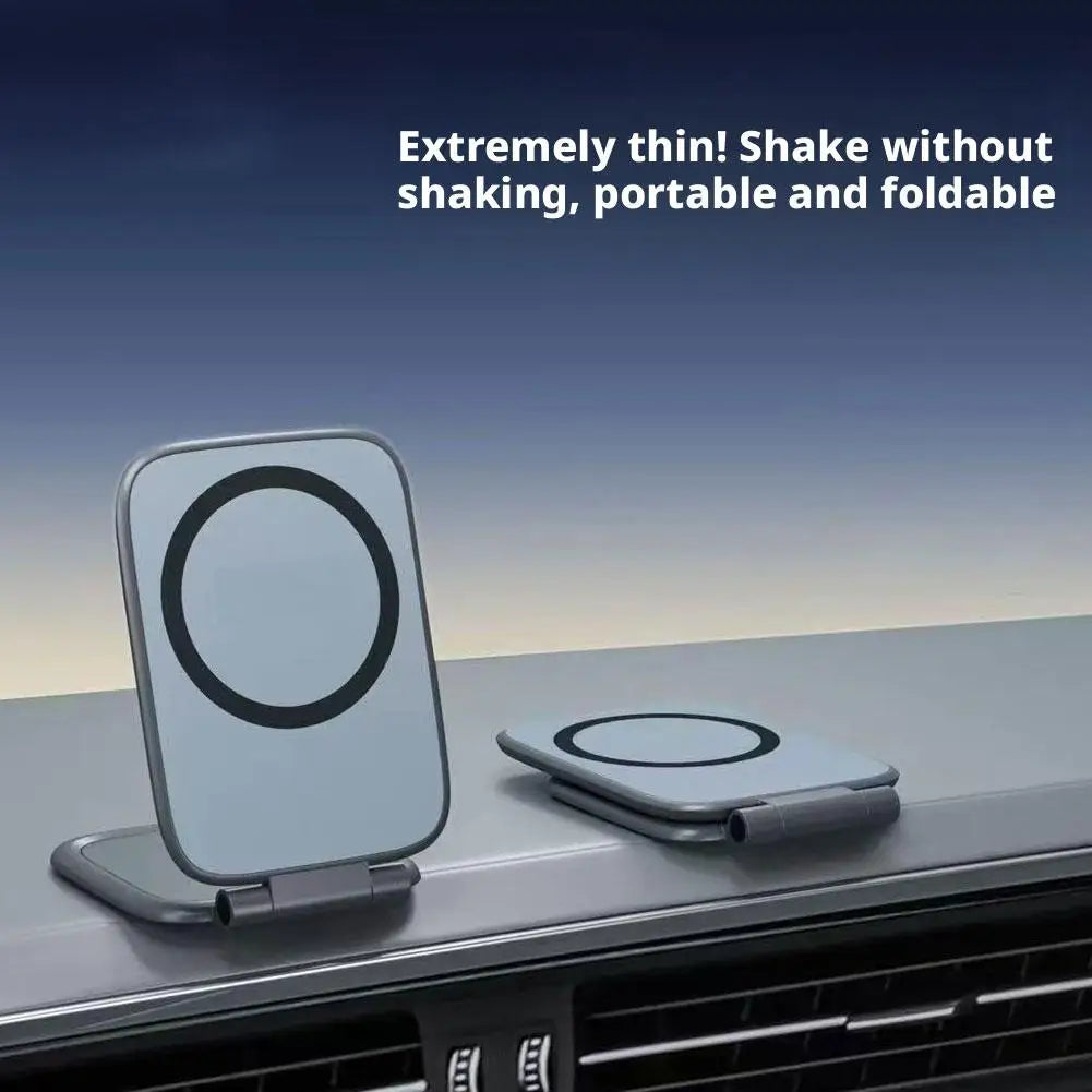 New Car Magnetic Phone Holder Foldable Anti-shake Navigation Vehicle Mounted Mobile Stand