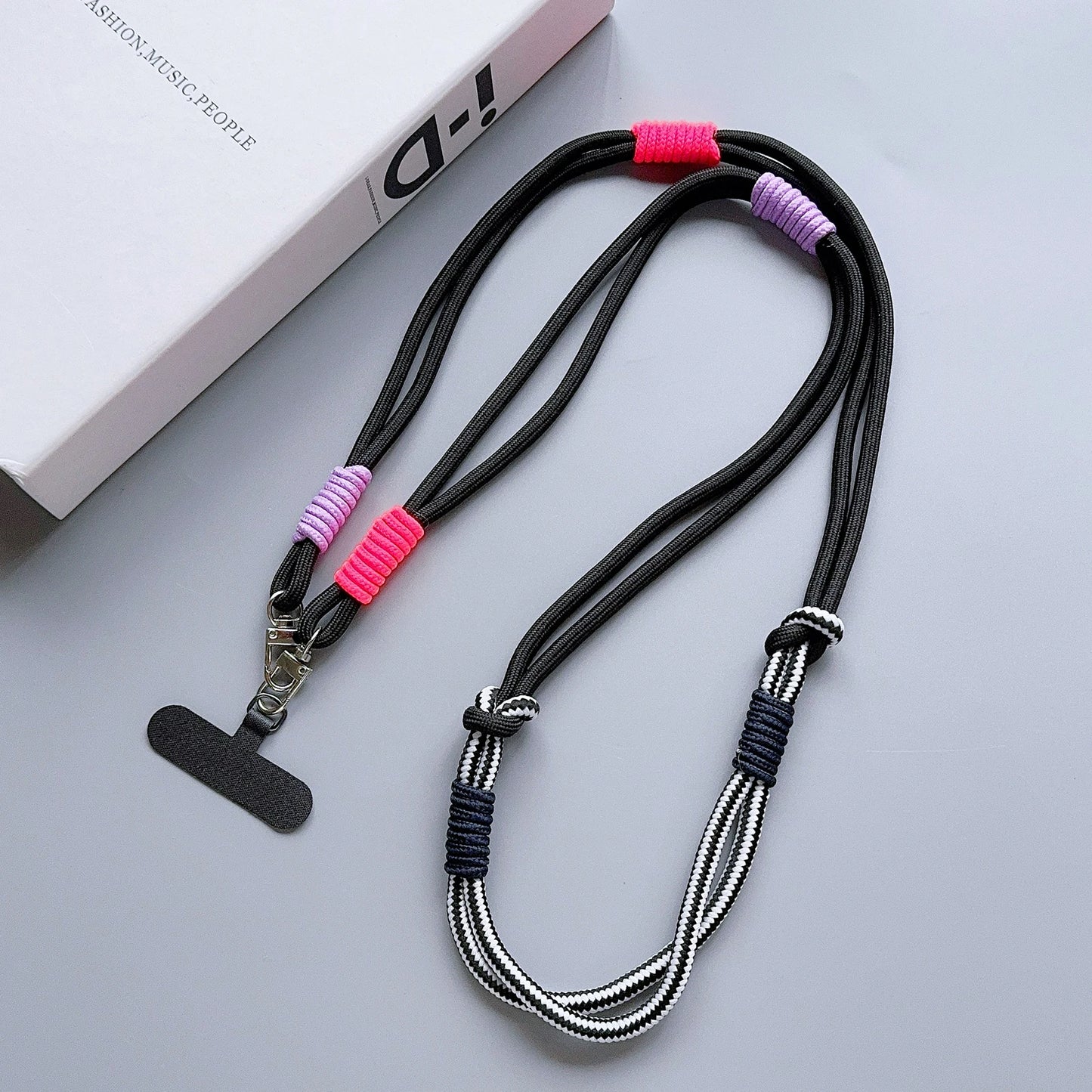 Personalized Trend Double Color Mobile Phone ZY Universal Lanyard Diagonal Span Long Shoulder Strap Rope Fashion Safety Rope