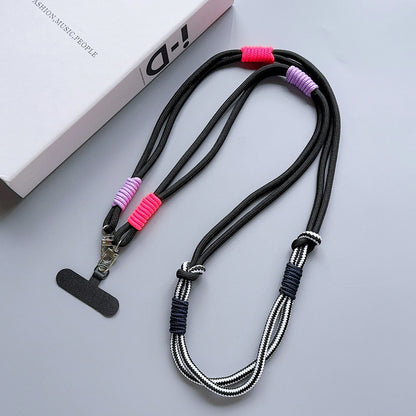 Personalized Trend Double Color Mobile Phone ZY Universal Lanyard Diagonal Span Long Shoulder Strap Rope Fashion Safety Rope
