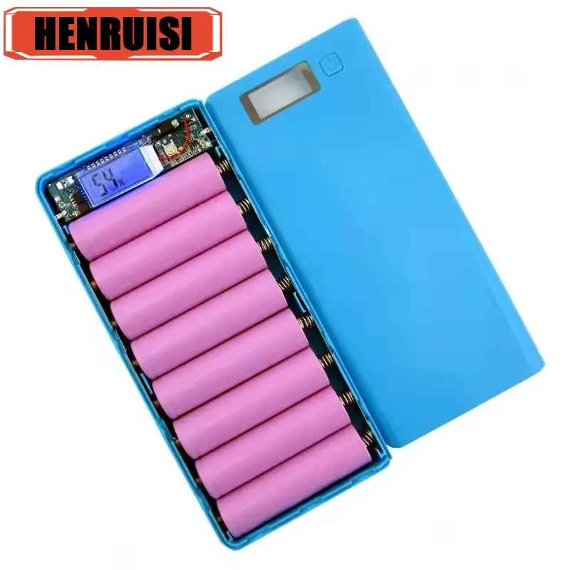 USB Power Bank Battery Charge Box 8*18650 Battery Charger Box Digital display panel Fast Charging with LED Digital Display Light