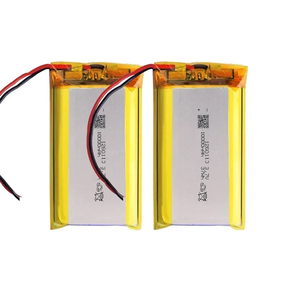 3.7V 10000mAh 1260110 Li-polymer Battery Lithium Polymer Rechargeable Batteries for Toy Power Bank GPS Laptop Camping Lights Diy