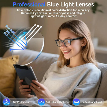 New 8 Million Pixels Camera Smart Glasses Recording Videos AI Photo Recognition Answer Translation Waterproof Blue light Glasses