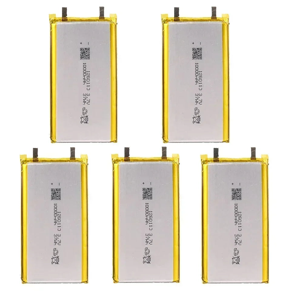 3.7V 10000mAh 1260110 Li-polymer Battery Lithium Polymer Rechargeable Batteries for Toy Power Bank GPS Laptop Camping Lights Diy