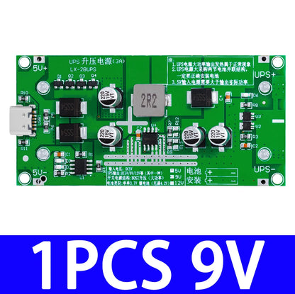 Type-C 15W 3A 18650 Lithium Battery Charger Module DC-DC Step Up Booster Fast Charge UPS Power Supply / Converter 5V 9V 12V