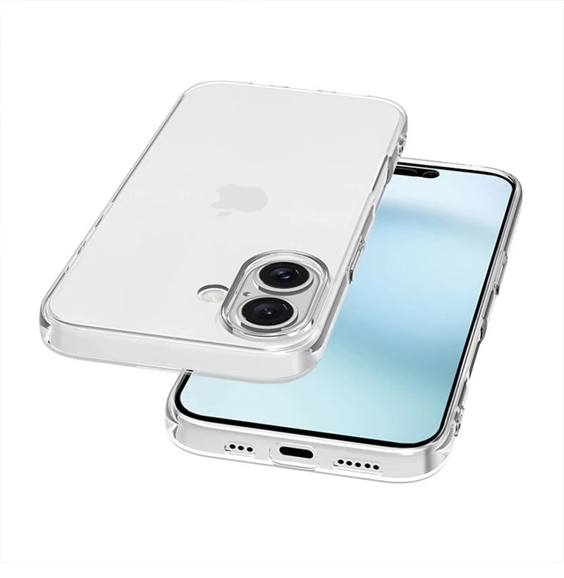 Ultra Thin Slim Clear Phone Case For iPhone 16  16Pro 16pro Max 16Plus Soft TPU Cover Cases