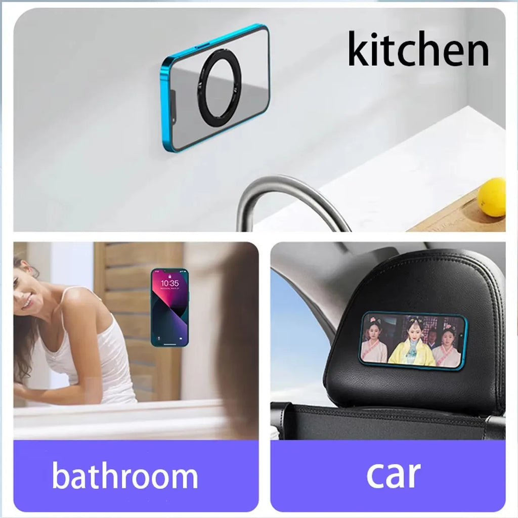 Magnetic Ring Holder For iPhone 16 15 14 13 12 Magnet Wall Mobile Phone Holder Magnetic Magsafe Car Phone Stand Universal