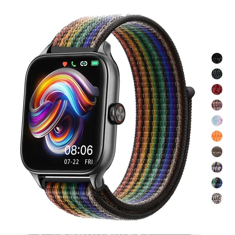 20mm 22mm Nylon Loop For Amazfit GTS4/2/3/3pro/2e/GTS2 Mini/GTR 4 42/47mm/GTR 2e/stratos bracelet for Amazfit bip/U/S/lite strap