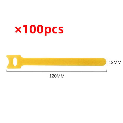 50pcs Reusable Hook and Loop Cable Ties Fastening Straps Multi-Purpose Wire Organizers for Computer/TV/Electronic Devices
