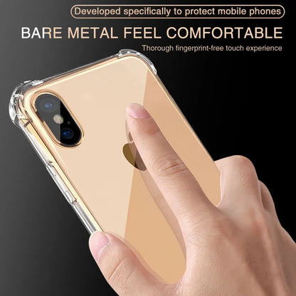 Luxury Clear Shockproof Phone Case For iPhone X Xr Xs Max Case 11 12 13 14 Pro Max 8 7 6s Plus SE 2020 Silicone Back Cover