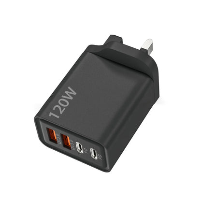 120W USB Fast Charger Quick Charge 3.0 Type C Mobile Phone Charger Adapter For iPhone Samsung Xiaomi EU/US/UK Plug Wall Charger