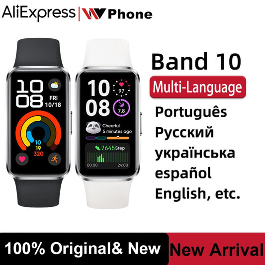 2025 NEW HUAWEI Band 10 Smartwatch Original Compatible with IOS & Android,Sleep Tracking,Health monitor,14 days battery li
