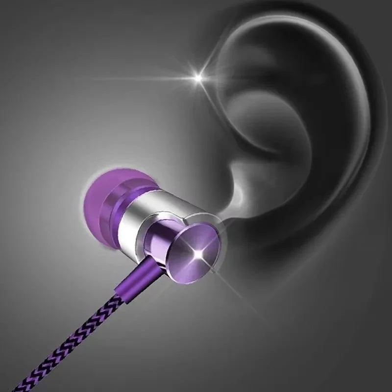 New 3.5mm Wired In-ear Earphone In Ear Noise Cancellation Ergonomic Design HiFi Stereo Sports Music Headphones For Phone MP3 MP4