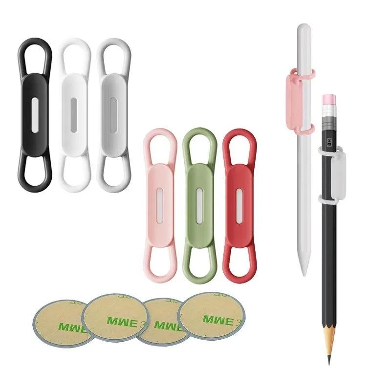 UMUST Magnetic Pencil Holder,Tablet Touch Pen Clips,Multifunction Silicone Adjustable Pen Stand for Office Accessories Organizer