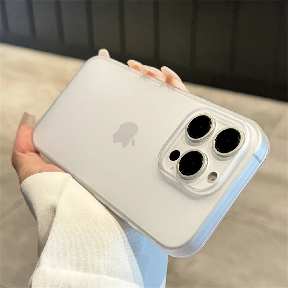 Soft Matte Candy Transparent Phone Case For iPhone 16 15 14 Pro Max Plus 13 12 11 XR XS XsMax 8 Shockproof Silicone Bumper Cover