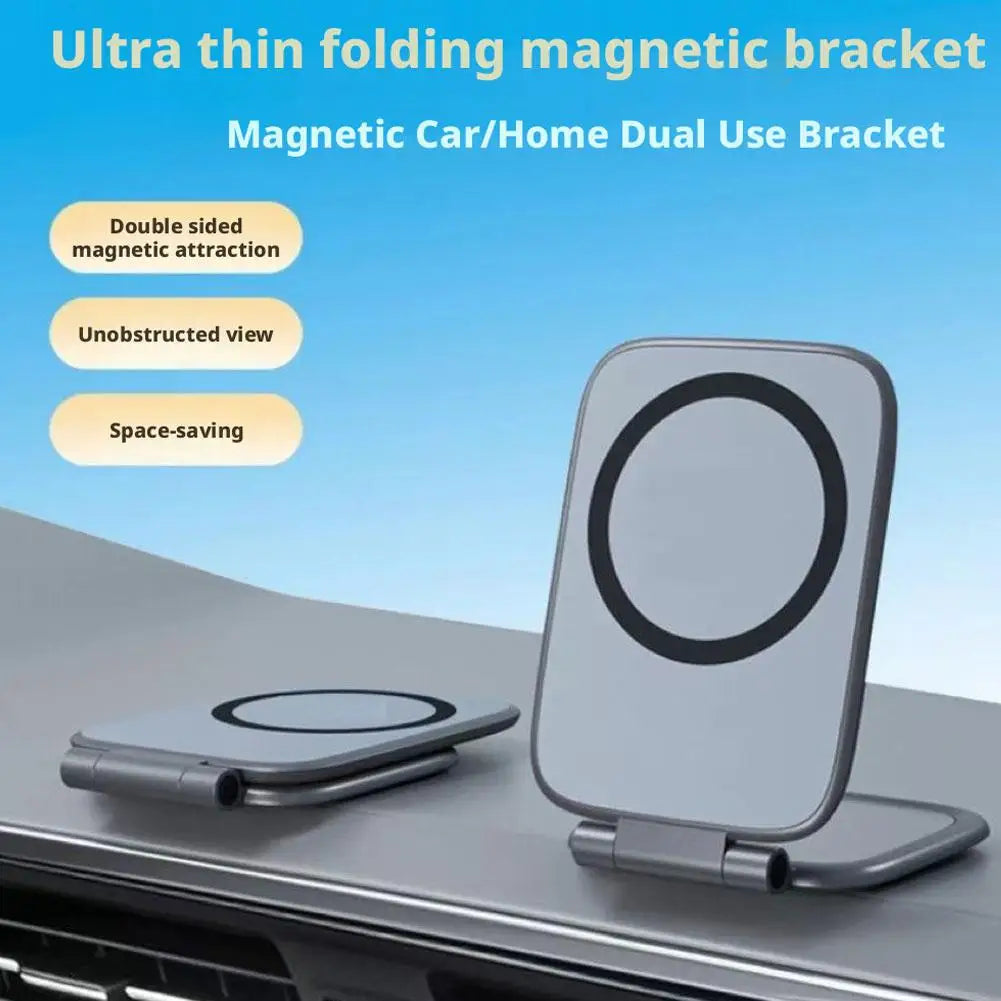 New Car Magnetic Phone Holder Foldable Anti-shake Navigation Vehicle Mounted Mobile Stand