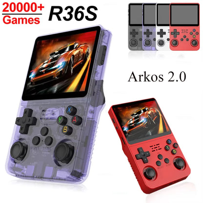 Original Arkos System R36S Retro Game Console Handheld 3.5" Consolas R36 S Portable Pocket Video Player 64GB 128GB Kid Gift