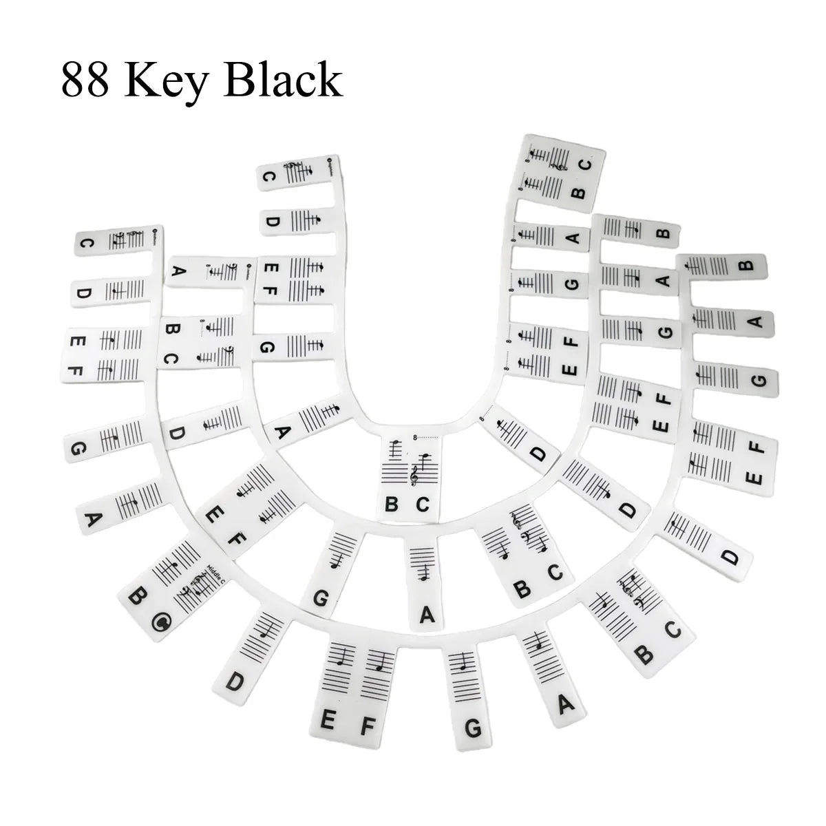Miwayer 61/88 Keys Piano Keyboard Stickers, Removable Piano Keyboard Note Labels for Learning Piano Notes Guide for Beginner
