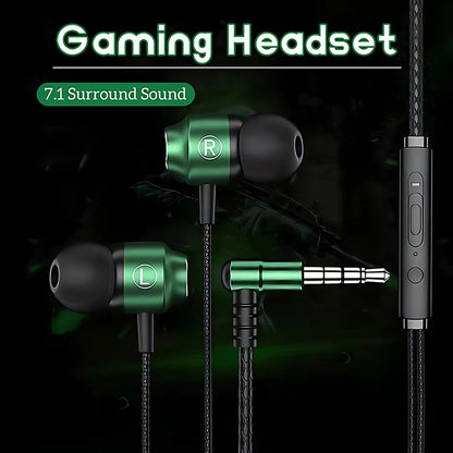 9D HIFI Heavy Bass Game Earphones 3.5MM AUX/Type-C 90° L Elbow Metal Magnetic Music Earbuds With Mic In-Ear Headsets For Android