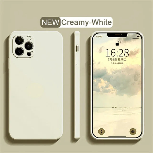 Luxury Original Liquid Silicone Case for IPhone 14 13 12 11 Pro Max Shockproof Case