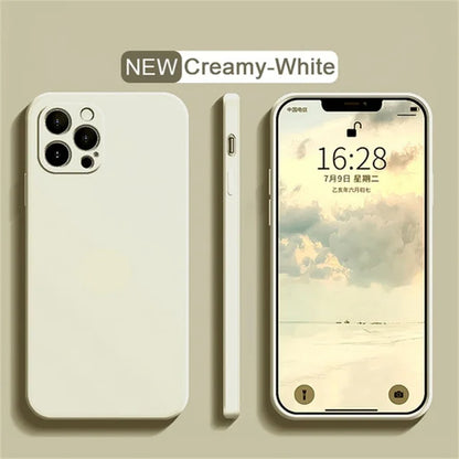 Luxury Original Liquid Silicone Case for IPhone 14 13 12 11 Pro Max Shockproof Case