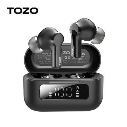 TOZO NC3 Wireless Earbuds 45dB Noise Cancelling Bluetooth Headphones TWS Earphones LED Display Power 32 EQs Support APP