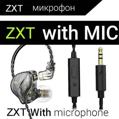 QKZ CK5 FiLe Wired Earphone with Microphone HiFi Music Earphone Professional Gaming And Sports Noise Cancelling Headphones