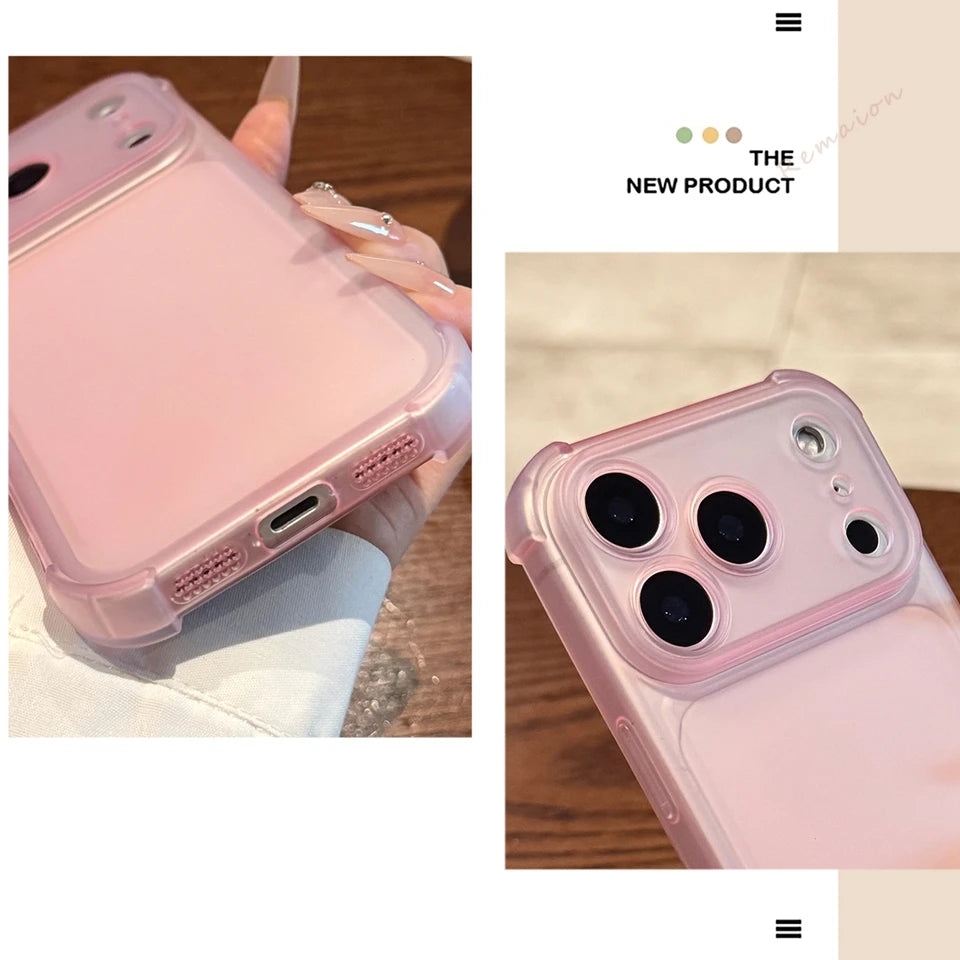 Cute Matte Clear Phone Case for iPhone 17 Air 16E 14 15 16 11 12 13 Pro Max Plus X XS MAX XR Shockproof Protector Cover