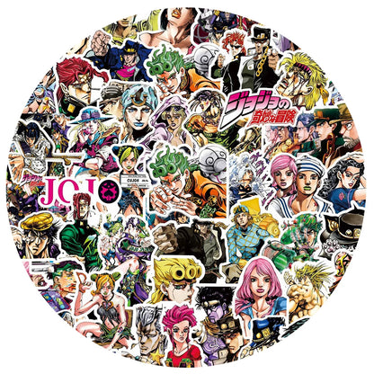 10/30/80pcs Anime JoJos Bizarre Adventure Stickers Cartoon Decals DIY Laptop Motorcycle Phone Case Diary Waterproof Sticker Toys