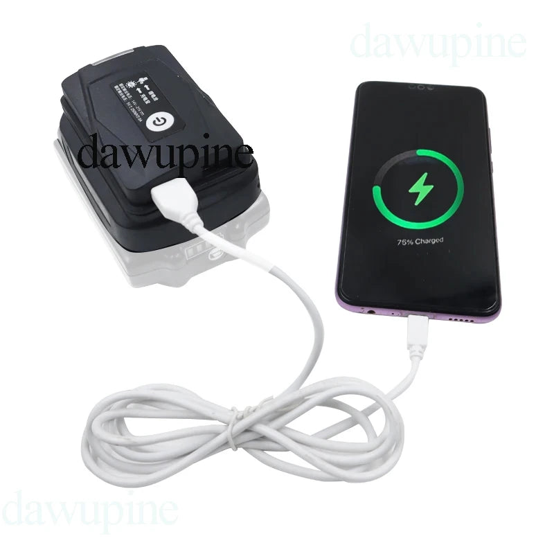 Li-ion Battery Case Adapter For Makita 18V Dual USB Ports Power Bank Phone Charger LED Working Light Converter Lamp Flashlight