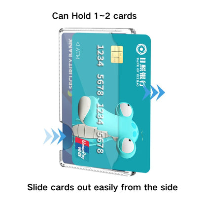 2026 Transparent PC Magnetic Phone Case Back Adhesive Card Holder Storage Box Strong Magnet Card Sleeve for iPhone 17~12 Samsung