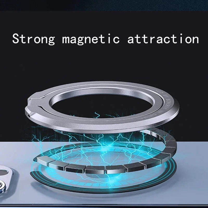 Magnetic Cell Phone Ring Holder Mobile Phone Bracket Removable Cell Phone Kickstand  for MagSafe iPhone 17 16 15 Samsung Xiaomi