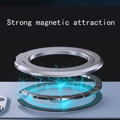 Magnetic Cell Phone Ring Holder Mobile Phone Bracket Removable Cell Phone Kickstand  for MagSafe iPhone 17 16 15 Samsung Xiaomi