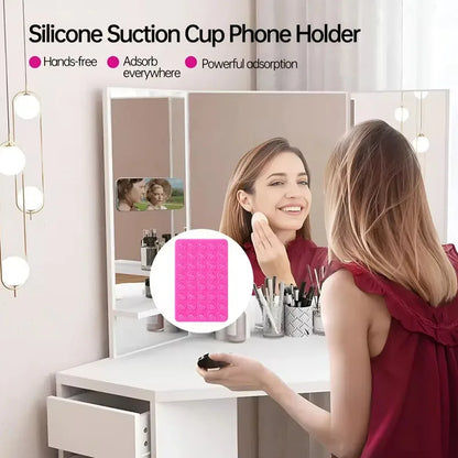 Universal Fixing Silicone Suction Mobile Phone Suction Cup Mounted Bracket Phone for iPhone Android Universal Selfies and Videos
