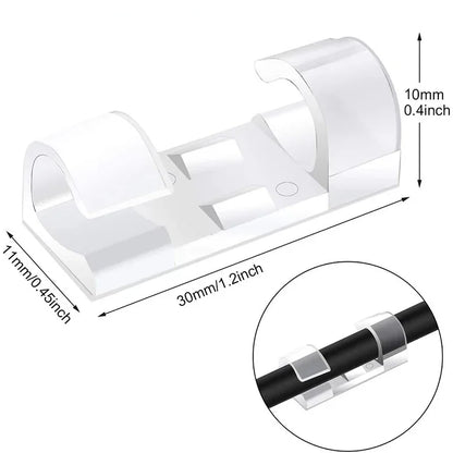 20 40PCS Cable Clips Organizer Wire Management Holder USB Charging Data Cable Spool Wall Mount Hook for Home Office