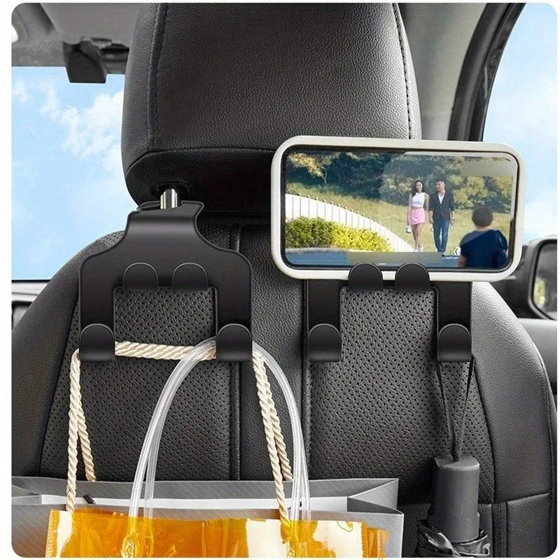Universal Car Back Seat Hanging Storage Mobile Phone Stand Lazy Rear Seat Phone Headrest Stand Portable Car Back Seat Hook Stand