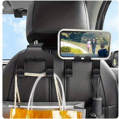 Universal Car Back Seat Hanging Storage Mobile Phone Stand Lazy Rear Seat Phone Headrest Stand Portable Car Back Seat Hook Stand