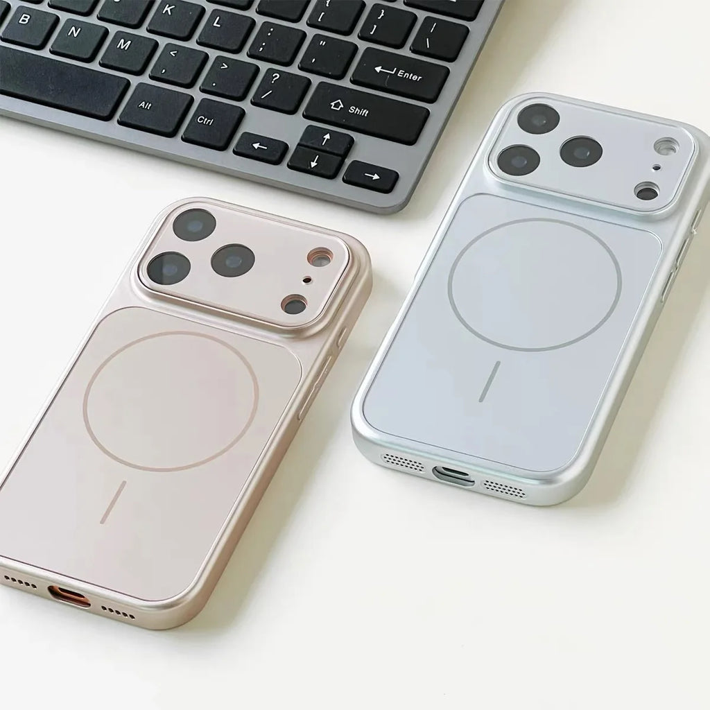 Luxury Original Matte Armor Phone Case For Magsafe For iPhone 17 Air 16 15 14 13 Pro Max Funda Wireless Charging Magnetic Cover