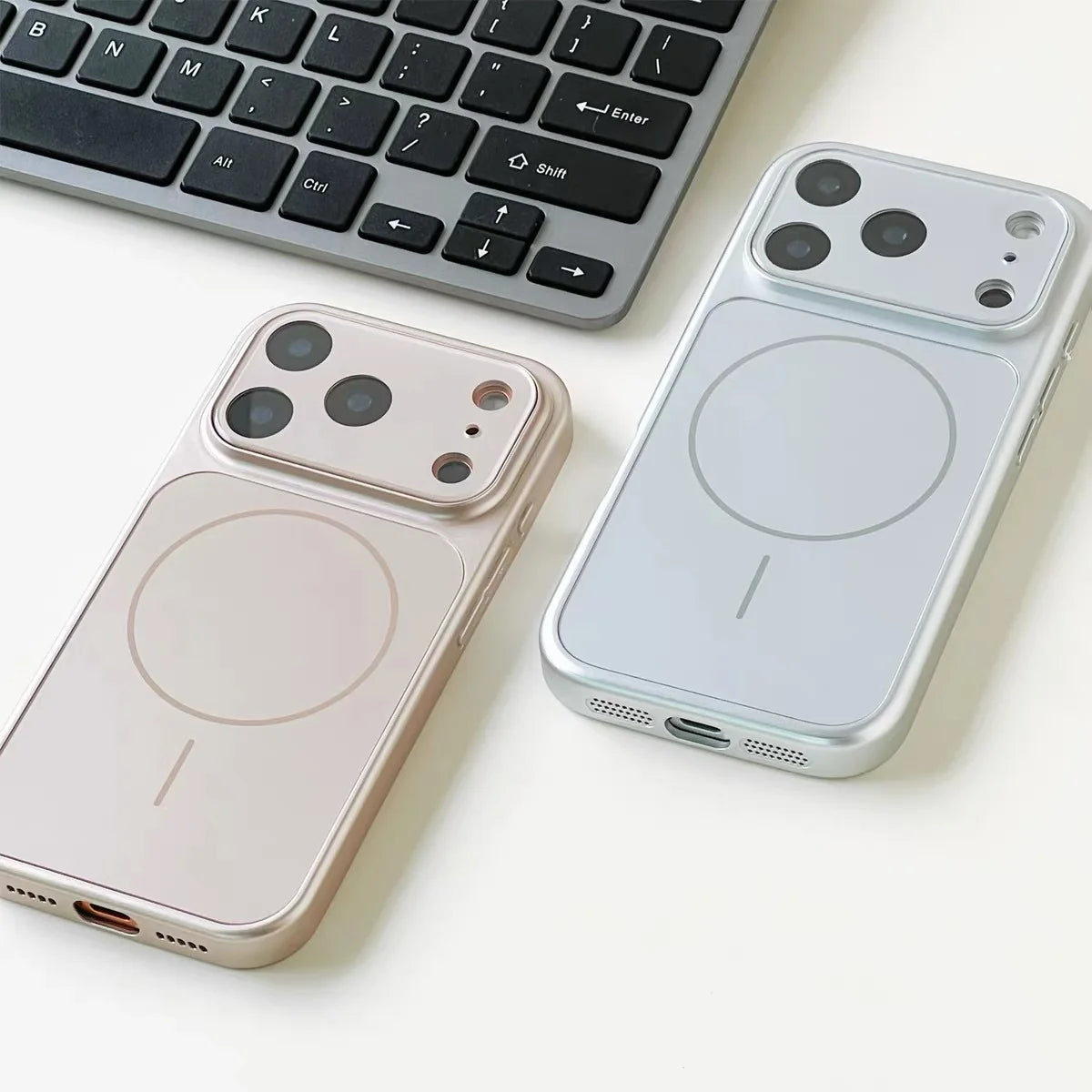Luxury Original Matte Armor Phone Case For Magsafe For iPhone 17 Air 16 15 14 13 Pro Max Funda Wireless Charging Magnetic Cover