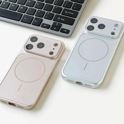 Luxury Original Matte Armor Phone Case For Magsafe For iPhone 17 Air 16 15 14 13 Pro Max Funda Wireless Charging Magnetic Cover