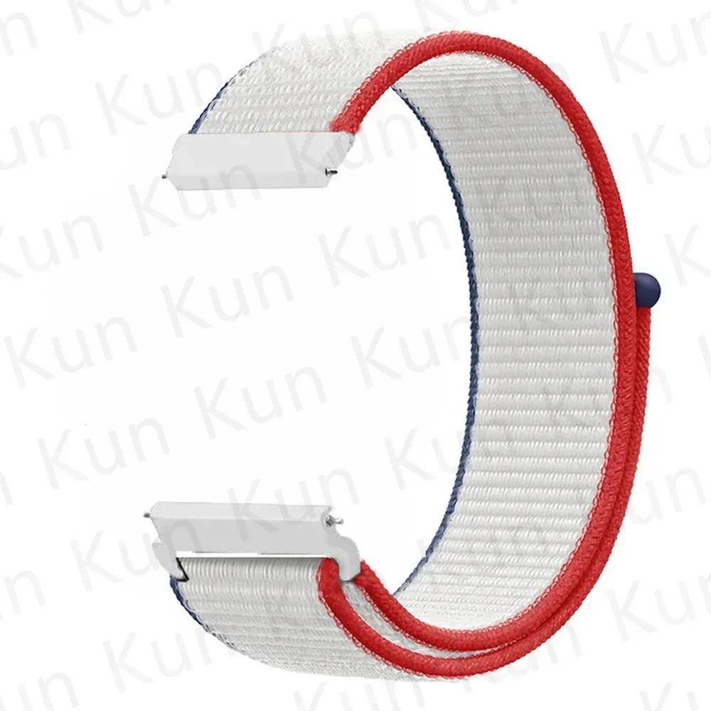 Nylon loop strap For Amazfit bip 6-5-3/u/S/pro Sport 20mm/22mm Bracelet for Amazfit GTS 4/3/2/2e/4 Mini/GTR 4/3/3 Pro/2/2e band